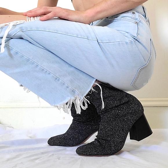 CÉLINE - Soft ballerina knitted sock ankle boots. - Picture 16 of 16